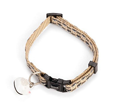 Beeztees Ошейник для кошек Бежевый с глазками