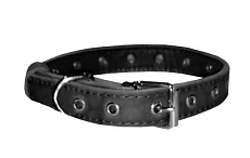 Humpo Ошейник ЧИП, безразмерный подшитый черный