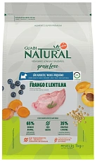 Guabi Natural Dog GF Mini (Цыпленкок, чечевица)