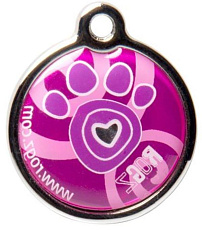 Адресник Rogz ID Tag Metal Pink Paw