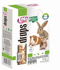 Lolo Pets Дропсы для грызунов йогуртовые (1*12), 75 г