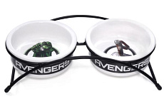 Triol Миска двойная на подставке Marvel "Мстители"