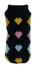 ДиАнКари Черный свитер сердце и ромб