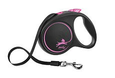 Поводок-рулетка "Flexi" "Black Design" М, ремень