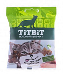 ТИТБИТ Хрустящие подушечки для кошек с сыром и паштетом из кролика