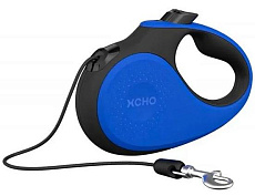 XCHO Поводок-рулетка для собак, трос, синий/черный