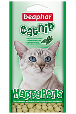 Beaphar Лакомство Happy Rolls Catnip, 80 таб