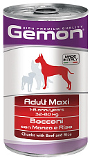 Gemon Консервы Dog Maxi Adult Beef/Rice