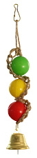 Triol 083KX Игрушка для птиц "Шарики с колокольчиком"