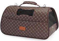 CAMON Переноска стеганая коричневая