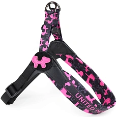 United Pets Шлейка Complete me Identity, черная с розовым