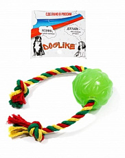 Doglike Мяч "Космос" с канатом и этикеткой (зеленый)