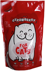 FOR CATS Наполнитель силикагелевый (клубника)