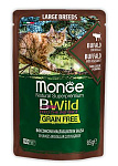 Monge Пауч BWild GF Cat Large Breed (Буйвол, овощи)