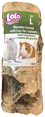 Lolo Pets Тоннель для грызунов (дерево+сено)