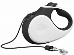 XCHO Поводок-рулетка для собак, трос, белый/черный