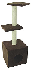 Когтеточка-домик с 2-мя полками "UrbanCat", 124 см