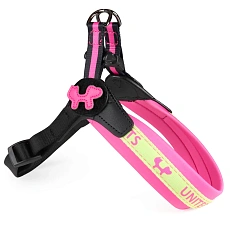 United Pets Шлейка Complete me, розовая с желтым