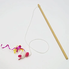 Дразнилка из натурального кокона шелкопряда в виде зайчика