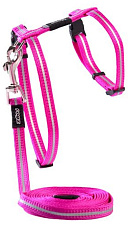 Rogz Шлейка+поводок Alleycat розовый