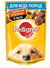 Pedigree для собак всех пород (Телятина и печень в желе)