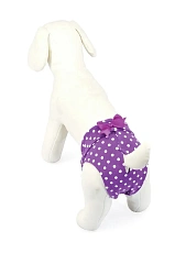 CAMON Трусы из микрофибры для собак, фиолетовые в горошек