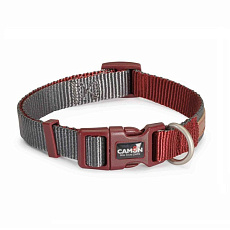 CAMON Ошейник двухцветный, серый/красный