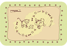 Triol MB05 Коврик под миску "Кошечка и собачка"