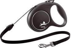 Поводок-рулетка "Flexi" "Black Design" S, трос