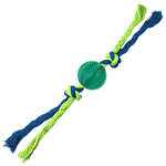 Dog Fantasy Мяч бейсбольный для зубов с хлопковой веревкой