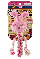 Злой зайчик из нежного флиса и прочного хлопка для чистки зубов собак