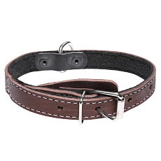Gamma Ошейник кожаный на синтепоне с кольцом