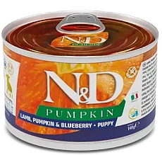 Консервы Farmina N&D Pumpkin Puppy Mini (Ягненок, тыква, черника)