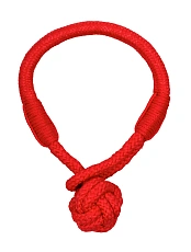 Playology Жевательный канат TOUGH TUG KNOT для щенков с ароматом говядины, красный