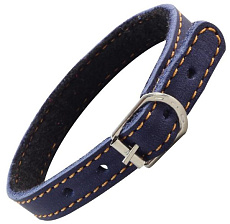 Ошейник "Гамма" кожаный на синтепоне