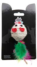 COMFY GAIA Мышка с перьями сизалевая, 5 см