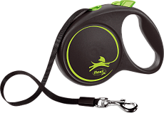 Поводок-рулетка "Flexi" "Black Design" S, ремень