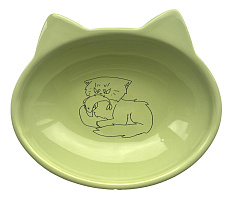 Pafio Миска кот и рыба овальная