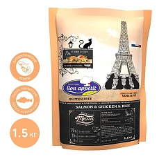 Bon Appetit Sensitive Adult Cat (Курица, лосось, рис)