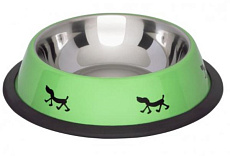 Lolo Pets Миска зеленая на резиновой основе