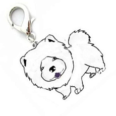 ДиАнКари Подвеска породы Чау-Чау (белый)