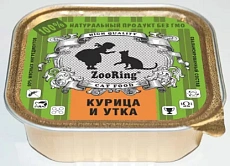 ZooRing Паштет Курица и утка для кошек