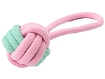 Mr.Kranch Мяч из каната на кольцевом шнуре, розовая с голубым