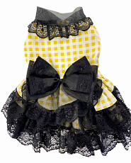 Doggy Dolly Платье комбинированное с черным кружевом