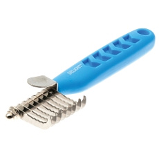 DeLIGHT Колтунорез боковой "мини" 8 лезвий загнутый (синяя ручка)