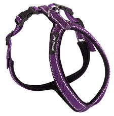 Шлейка регулируемая AmiPlay Grand Soft Reflective (Фиолетовая)