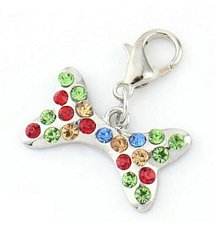 ДиАнКари Подвеска - разноцветная косточка, 23х14 мм