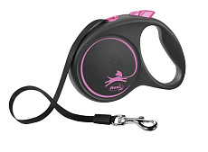 Поводок-рулетка "Flexi" "Black Design" L, ремень