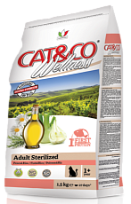 Cat&co Wellness Adult Sterilized (Рыба и рис)