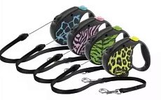 Поводок-рулетка "Flexi" "Safari Cord" трос 5 м (M)